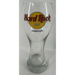 Hard Rock Cafe "Cancun" 20oz Beer / Wine Glass 9" Tall Collectible Barware